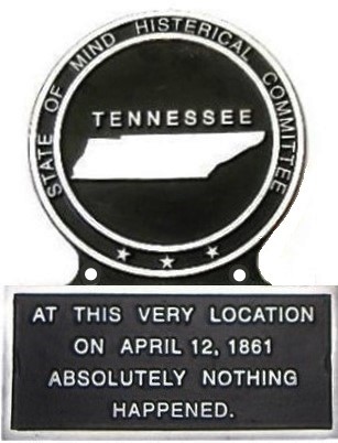 Tennessee State Marker 1861, Hand Painted Plaque, Metal